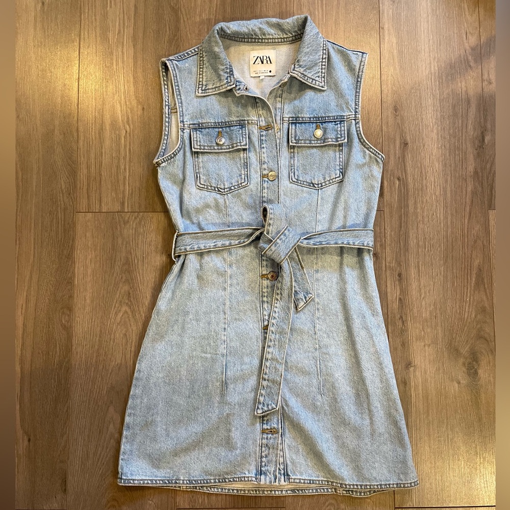Zara mini denim dress
